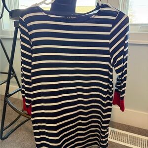 Striped Navy and White Women's Top